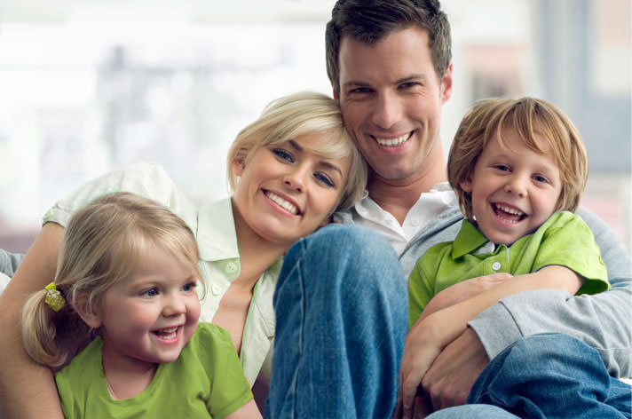 Smiling family